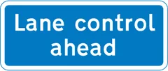System of lane control ahead — UK road sign