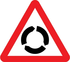 Roundabout — UK road sign