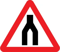 Dual carriageway ends ahead — UK road sign