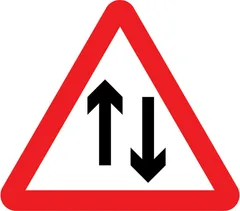 Two-way traffic — UK road sign