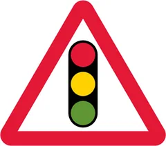 Traffic signals ahead — UK road sign