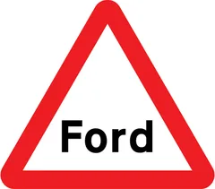 Ford warning sign — UK road sign