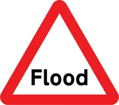 Flood warning sign — UK road sign