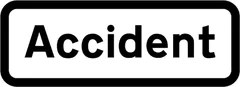Accident ahead — UK road sign