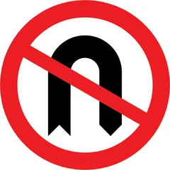No U-turns for vehicular traffic — UK road sign