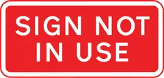 Variable message sign ahead not in use or being tested — UK road sign