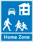 Start of a designated home zone — UK road sign