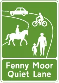 Start of a designated quiet lane in England — UK road sign
