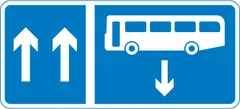 Contra-flow bus lane — UK road sign