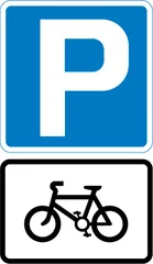 Parking place for pedal cycles — UK road sign