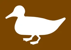 Tourist symbol for England and Wales: nature reserve — UK road sign