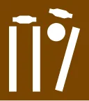 Tourist symbol for England and Wales: cricket ground — UK road sign